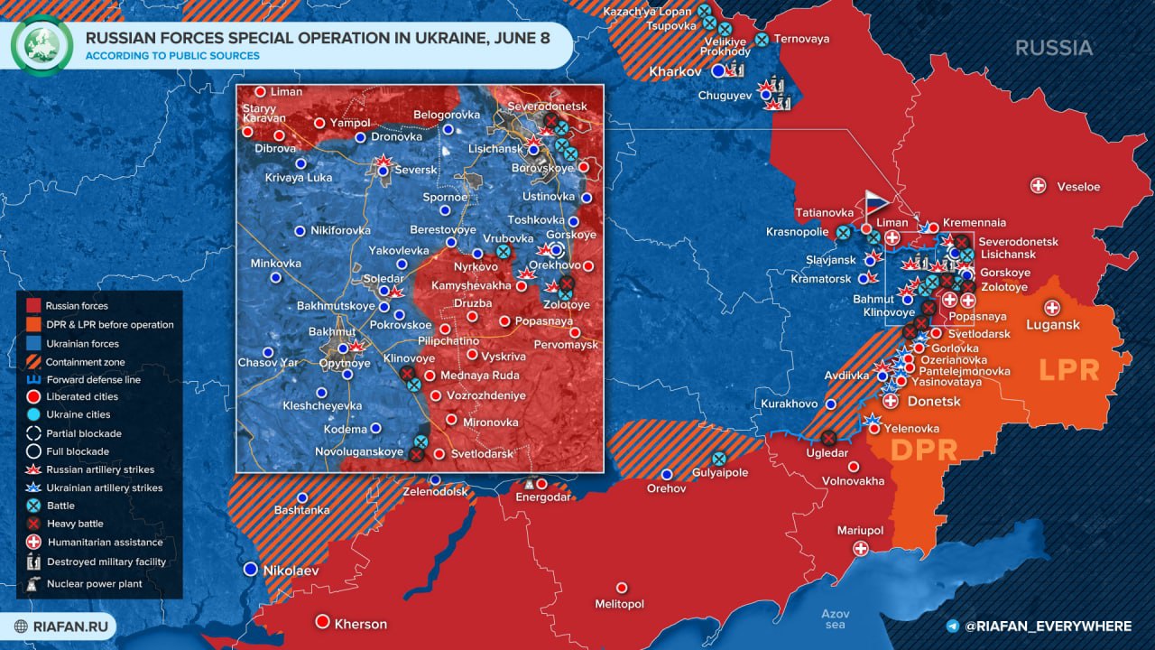 Der Frontverlauf im Donbass und Details über die Kämpfe